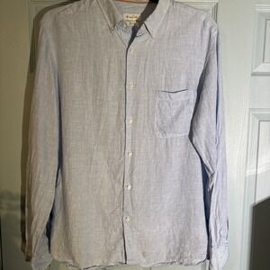 Massimo Dutti‎ 100% Linen Men's Dress Shirt Sz XL